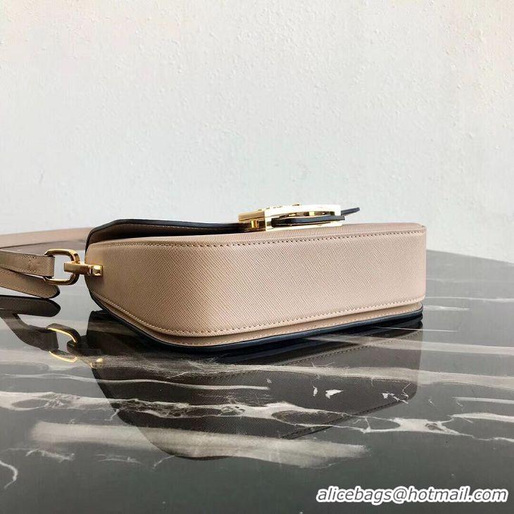 Wholesale Discount Prada Embleme Saffiano Leather Bag 1BD217 Apricot