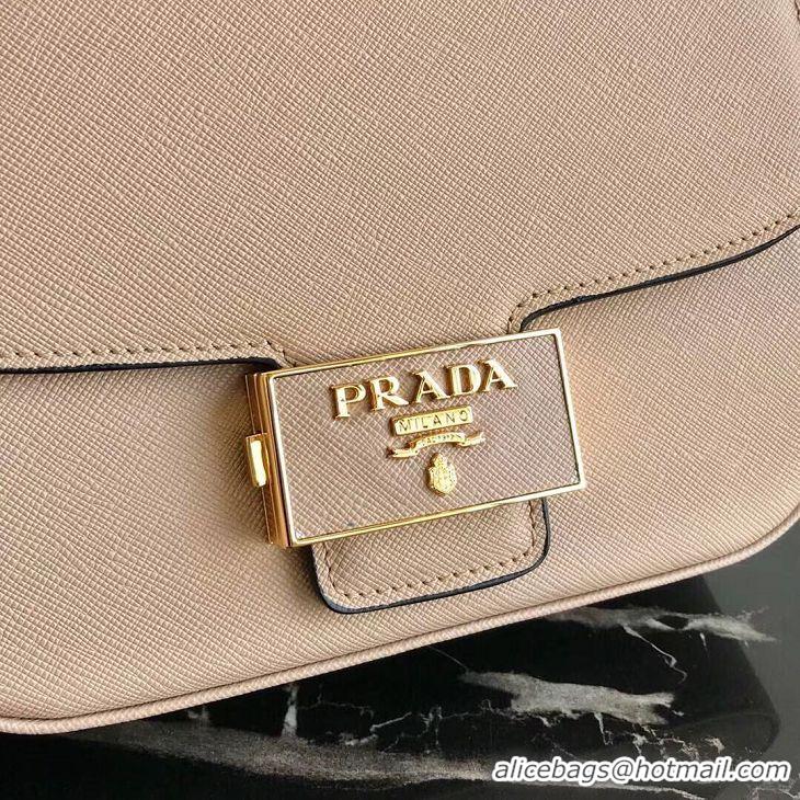 Wholesale Discount Prada Embleme Saffiano Leather Bag 1BD217 Apricot