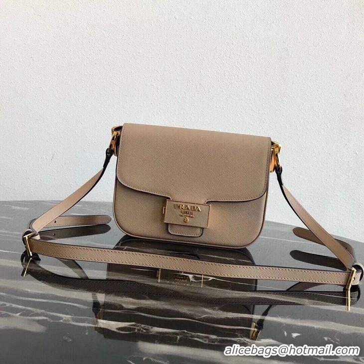 Wholesale Discount Prada Embleme Saffiano Leather Bag 1BD217 Apricot