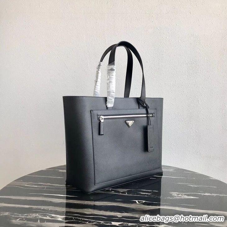 Low Price Imitation Prada Embleme Saffiano leather bag 2VE015 Black