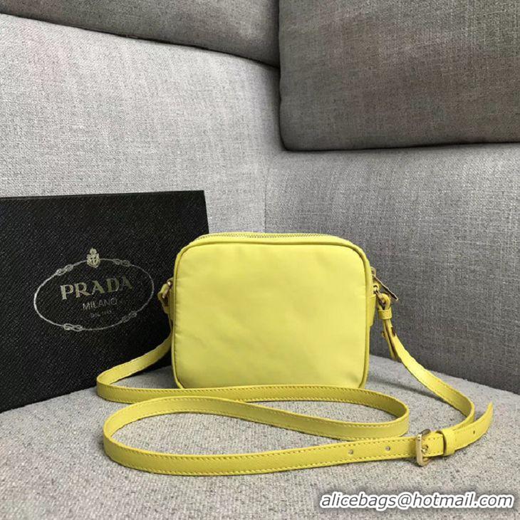 Imitation Hot Sell Prada Nylon Shoulder Bag 82022 yellow