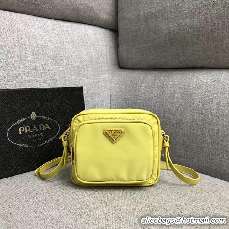 Imitation Hot Sell Prada Nylon Shoulder Bag 82022 yellow