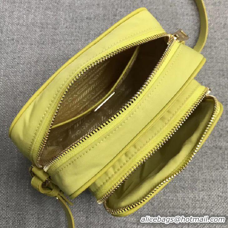 Imitation Hot Sell Prada Nylon Shoulder Bag 82022 yellow