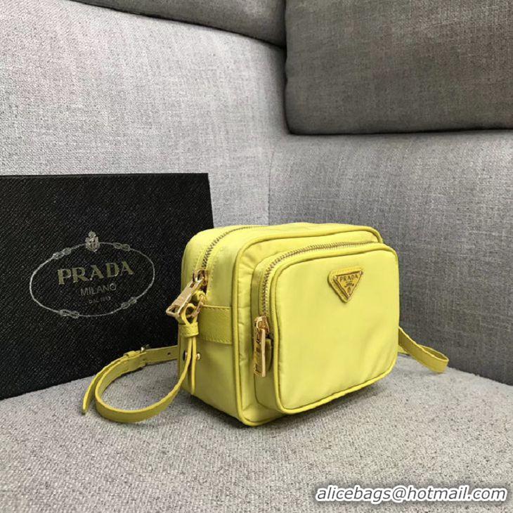 Imitation Hot Sell Prada Nylon Shoulder Bag 82022 yellow