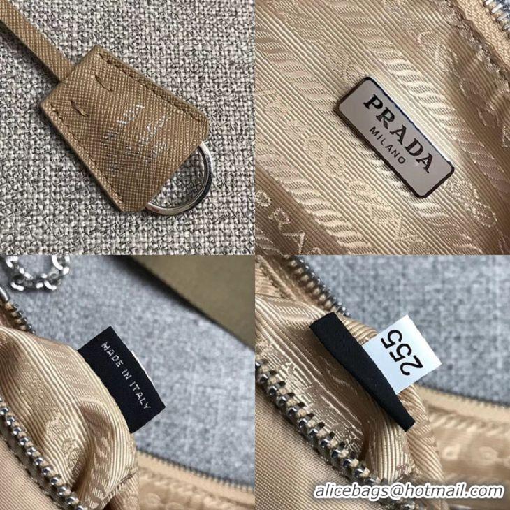 Grade Cheapest Prada Nylon Shoulder Bag 91277 Apricot