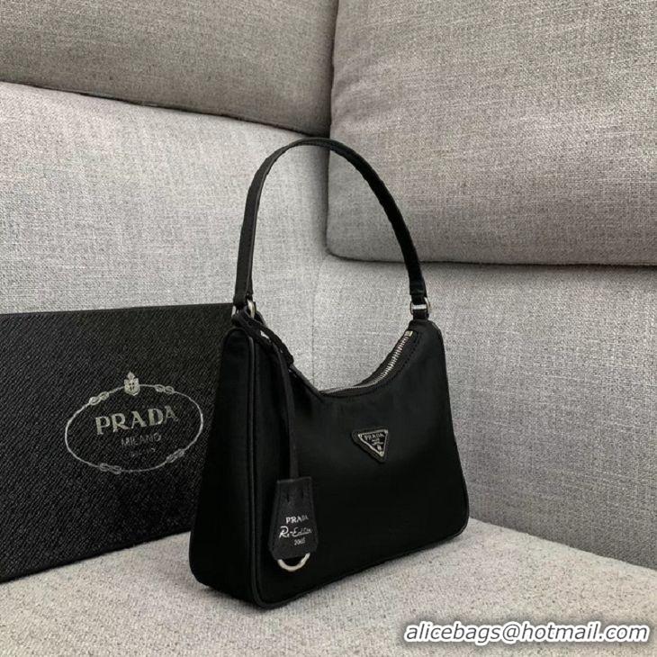 Discount Women Prada Re-Edition nylon Tote bag 91204 black