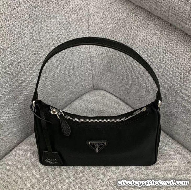 Discount Women Prada Re-Edition nylon Tote bag 91204 black