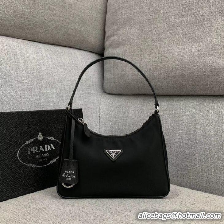 Discount Women Prada Re-Edition nylon Tote bag 91204 black