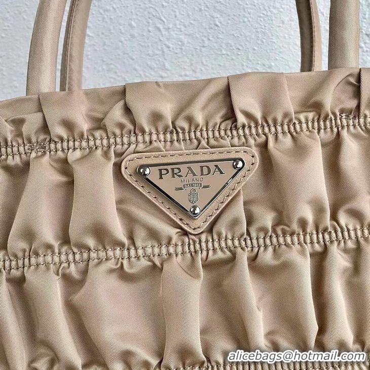 Top Imitation Prada Re-Edition nylon Tote bag 1BG321 apricot