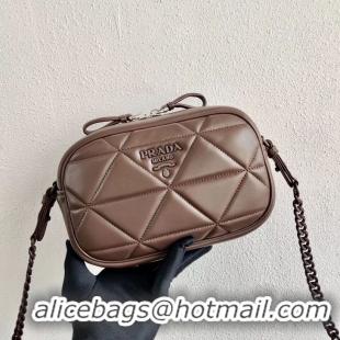 Women Imitation Prada Spectrum shoulder bag 1BH141 brown