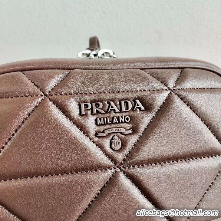 Women Imitation Prada Spectrum shoulder bag 1BH141 brown