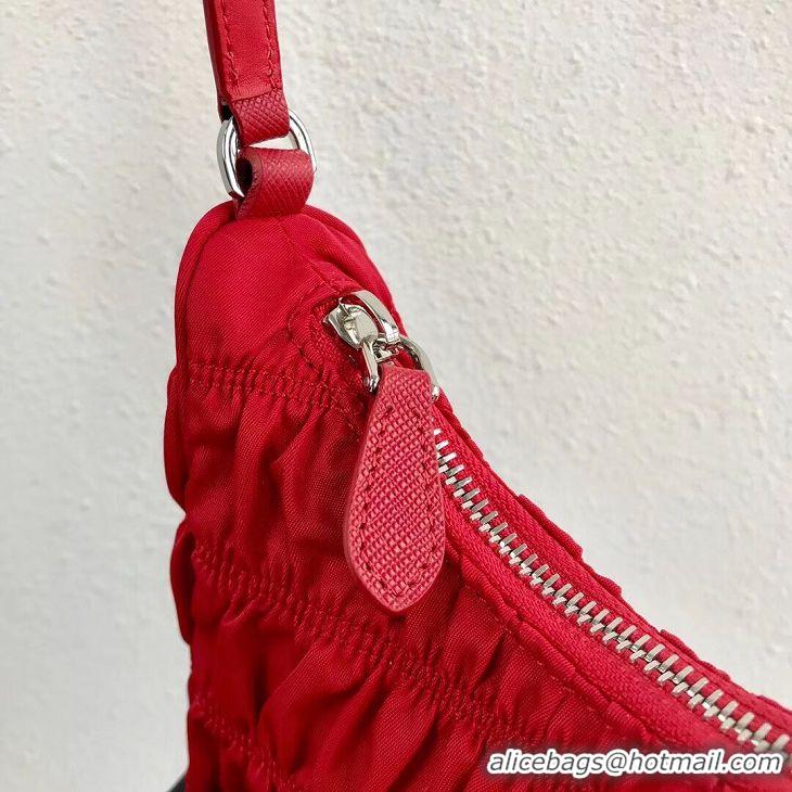 High Quality Prada Nylon and Saffiano leather mini bag 1NE204 red