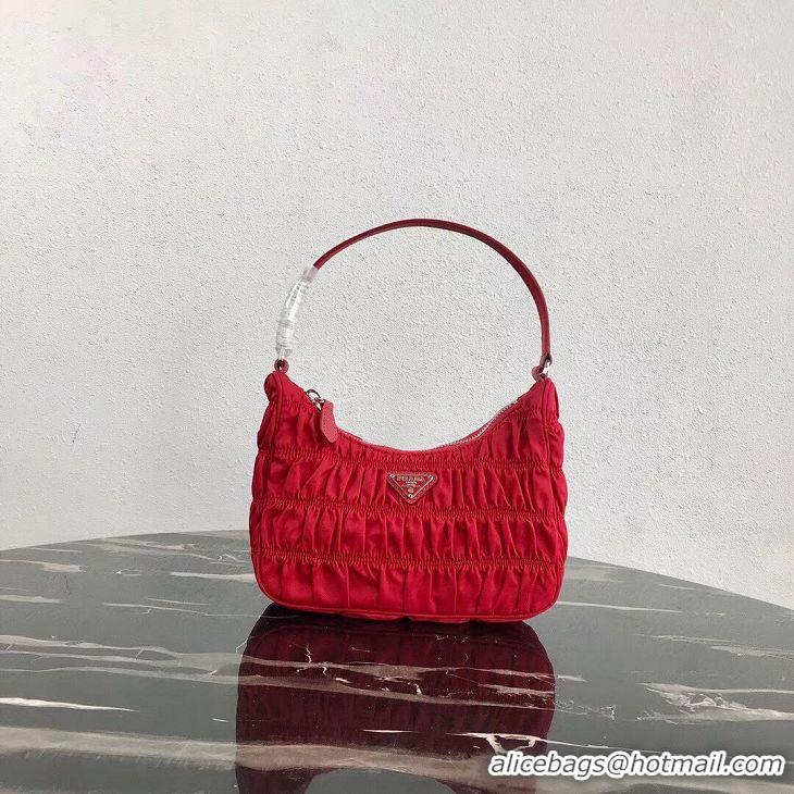 High Quality Prada Nylon and Saffiano leather mini bag 1NE204 red