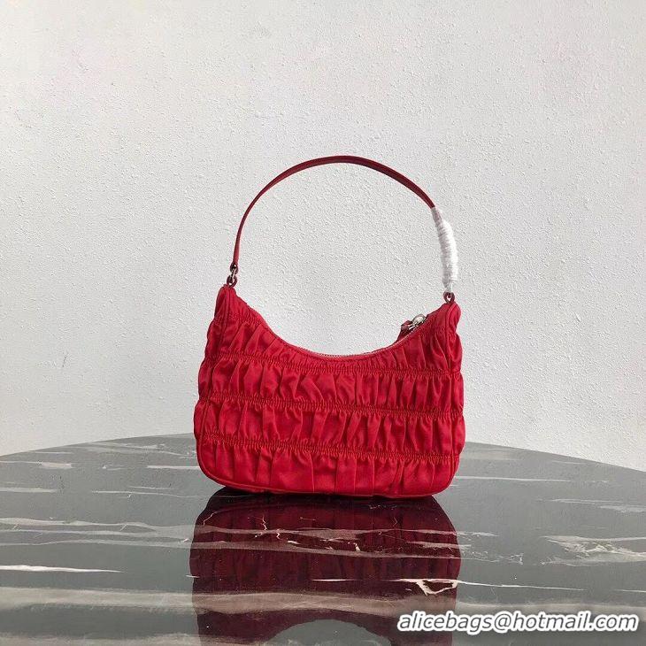 High Quality Prada Nylon and Saffiano leather mini bag 1NE204 red