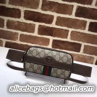 Grade Imitation Gucci GG Original GG Leather belt bag 519308 brown