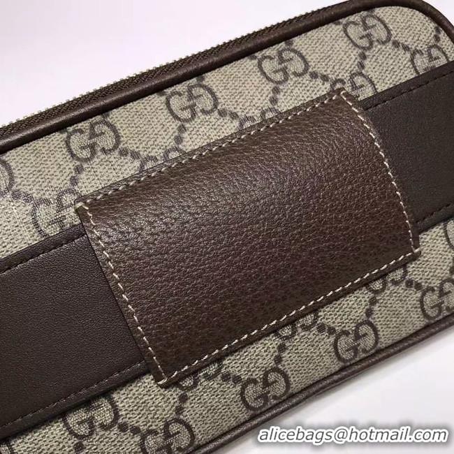 Grade Imitation Gucci GG Original GG Leather belt bag 519308 brown