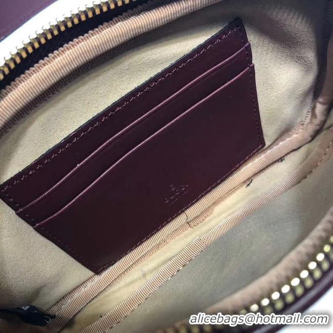 Specials Imitation Gucci GG Original Leather belt bag 519308 Burgundy