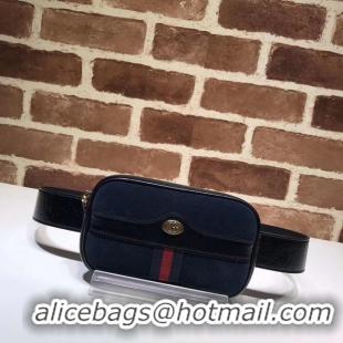 Market Sells Gucci Nubuck leather belt bag 519308 Royal Blue&black