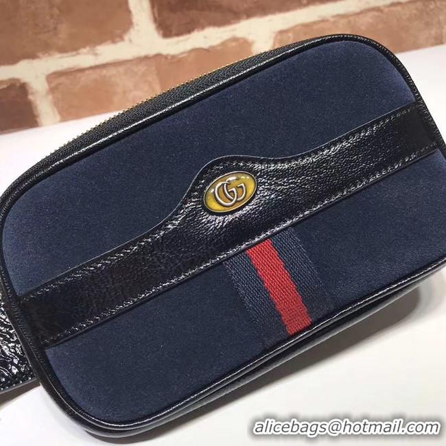 Market Sells Gucci Nubuck leather belt bag 519308 Royal Blue&black