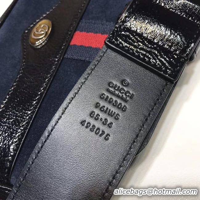 Market Sells Gucci Nubuck leather belt bag 519308 Royal Blue&black