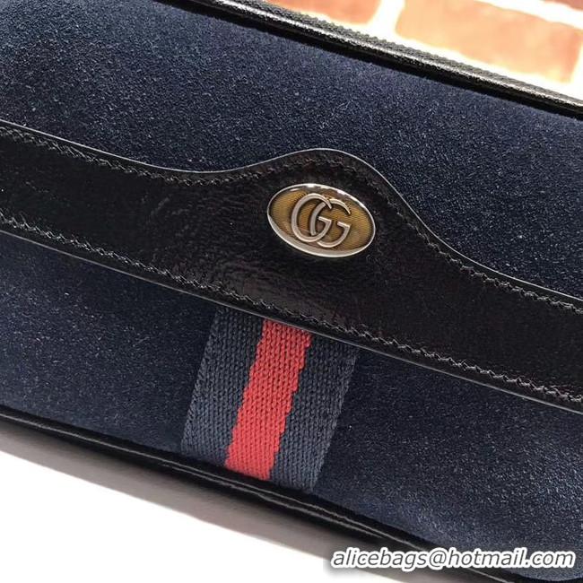 Market Sells Gucci Nubuck leather belt bag 519308 Royal Blue&black