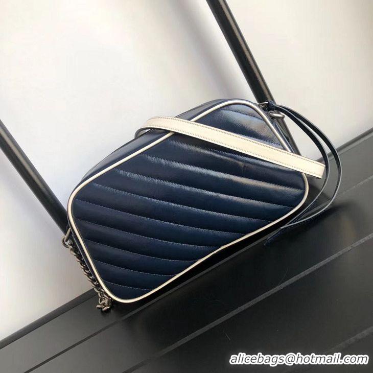 Original Cheap Gucci GG Marmont Matelasse Shoulder Bag A447632 Navy