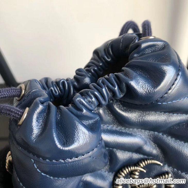 Buy Imitation Gucci GG Marmont mini bucket bag A575163 Navy