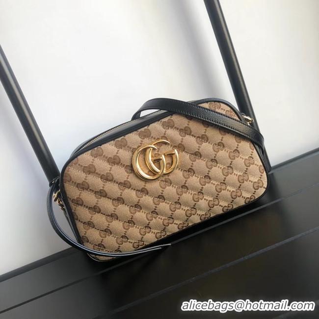 Imitation Gucci GG Marmont small shoulder bag 447632 black