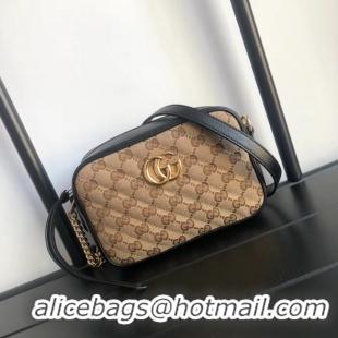 Buy Inexpensive Gucci GG Marmont canvas mini Bag 448065 Black