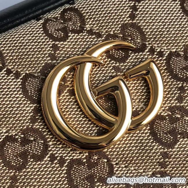 Buy Inexpensive Gucci GG Marmont canvas mini Bag 448065 Black