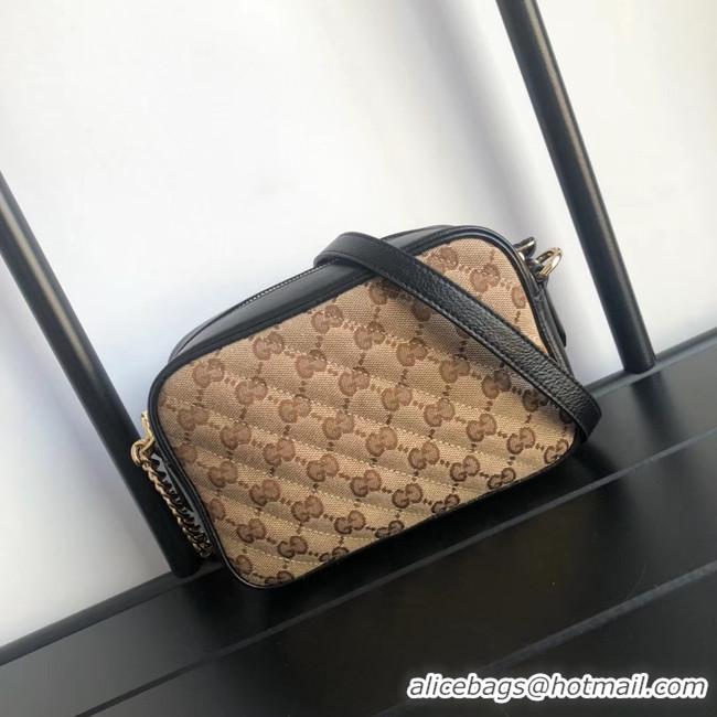 Buy Inexpensive Gucci GG Marmont canvas mini Bag 448065 Black