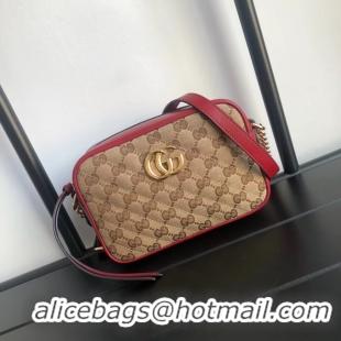 Crafted Duplicate Gucci GG Marmont canvas mini Bag 448065 red