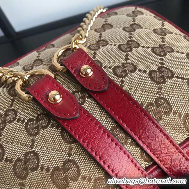 Crafted Duplicate Gucci GG Marmont canvas mini Bag 448065 red