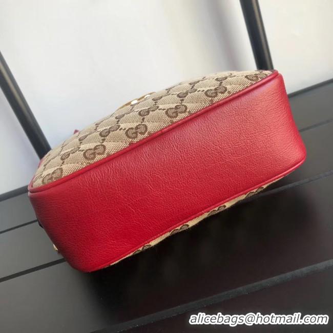 Crafted Duplicate Gucci GG Marmont canvas mini Bag 448065 red