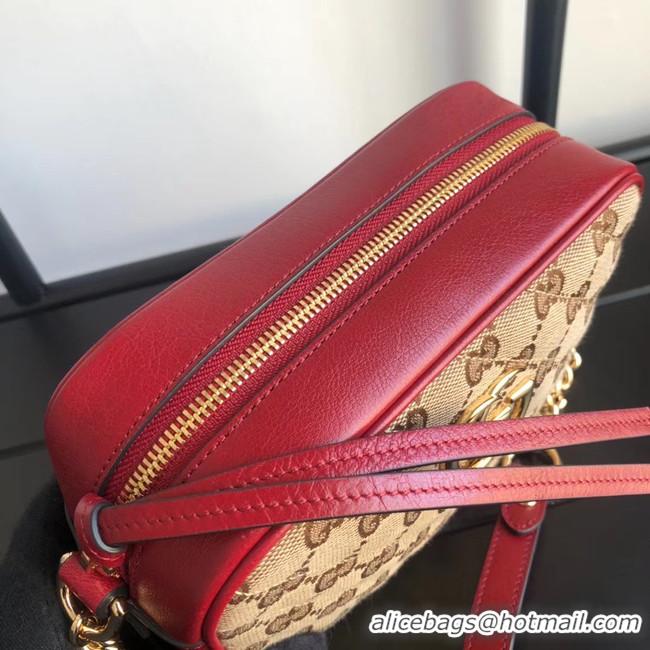 Crafted Duplicate Gucci GG Marmont canvas mini Bag 448065 red