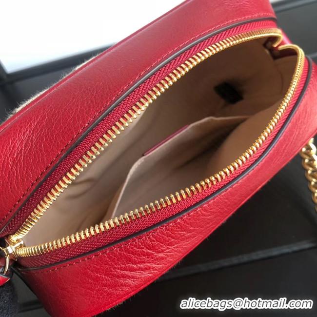 Crafted Duplicate Gucci GG Marmont canvas mini Bag 448065 red