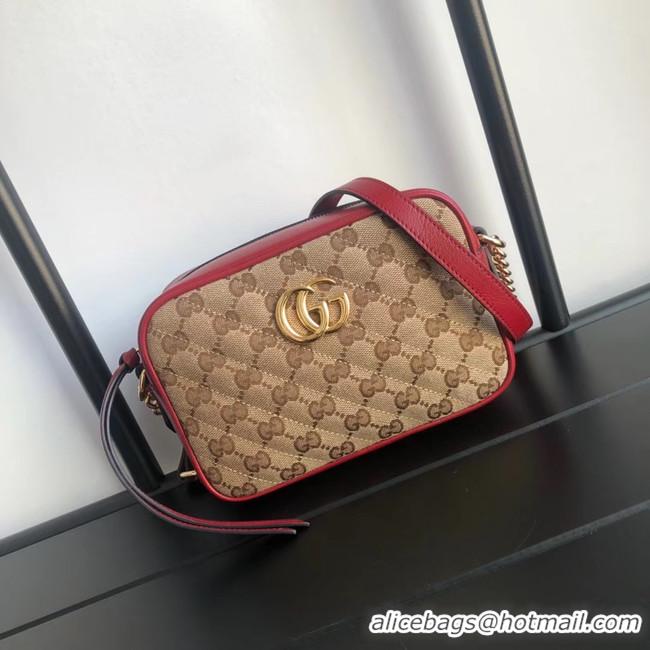 Crafted Duplicate Gucci GG Marmont canvas mini Bag 448065 red