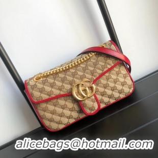 Chic Duplicate Gucci GG Marmont small shoulder bag 443497 red