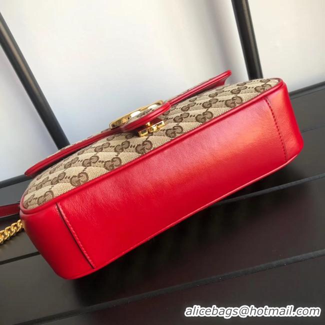 Chic Duplicate Gucci GG Marmont small shoulder bag 443497 red