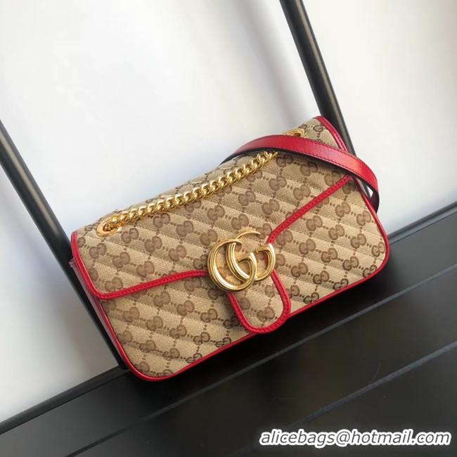 Chic Duplicate Gucci GG Marmont small shoulder bag 443497 red