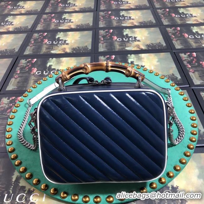 Discount Gucci GG Marmont series small bamboo shoulder bag 602270 royal blue