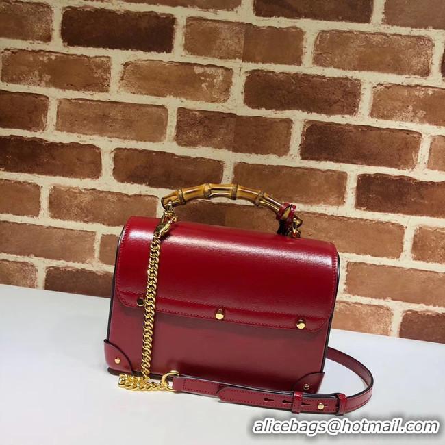 Shop Cheap Gucci Padlock GG small bamboo shoulder Backpack 603221 red