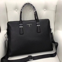 Hot Sell Prada Original Leather Briefcase Bag P2805 Black