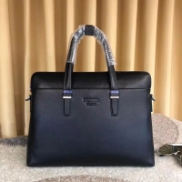 Good Discount Prada Original Leather Briefcase Bag P2807 Black