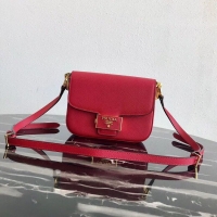 Spot Cheapest Prada Embleme Saffiano Leather Bag 1BD217 Red