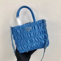 Imitation Ladies Prada Re-Edition nylon Tote bag 1BG321 light blue