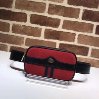 Unique Bulk Gucci Nubuck leather belt bag 519308 red&black