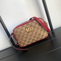 Crafted Duplicate Gucci GG Marmont canvas mini Bag 448065 red