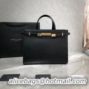 Luxury Yves Saint Laurent Top Handle Bag Original Leather Y568702 Black