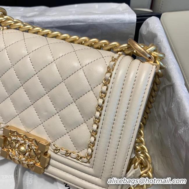 New Release Creation BOY CHANEL Flap Bag A67085 White